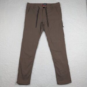 686 Everywhere Merino Pants Mens 32x32 Brown Slim Fit Tech Chino Lined Insulated